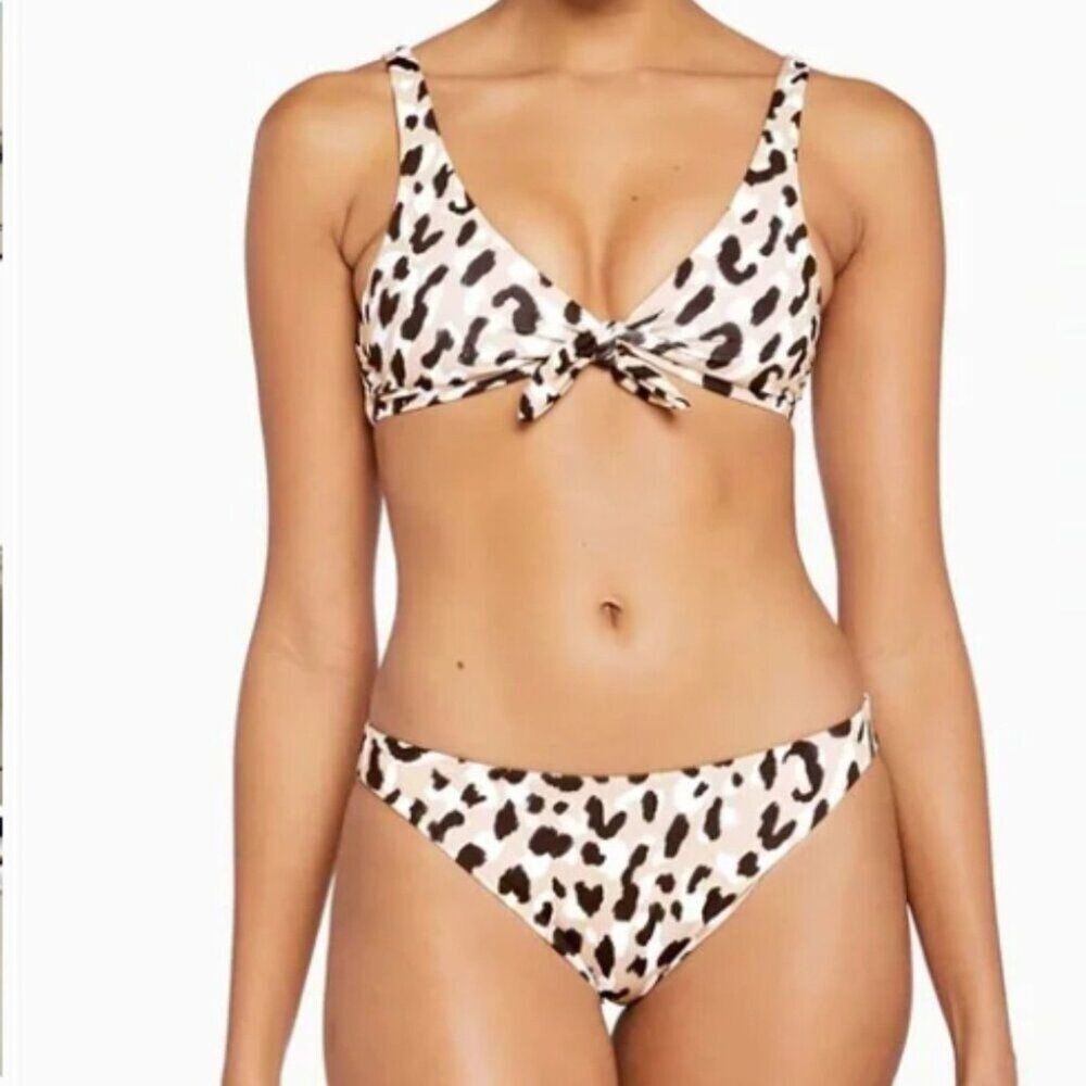 Vitamin A California Bikini Bottom  Reversible Wildcat Size 14
